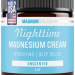 Nighttime Magnesium Cream by Magnum Solace, 5 oz Lotion - Unscented